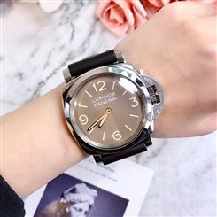 奢华尚品-沛纳海-特别版腕表系列PAM00663腕表-浅棕色表盘-抛光精钢表壳-沛纳海二手手表鉴定