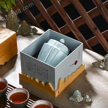 活动礼品陶瓷茶叶罐 双罐礼盒套装 节庆用品礼品定制