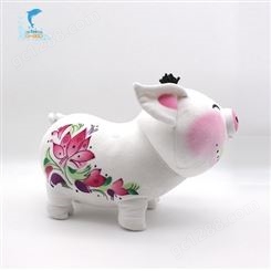 2019年猪年毛绒玩具厂家定制 生肖猪 印花猪 颜色均可定制