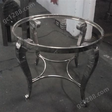 吉达旺201镜面黄钛金不锈钢茶几架 拉丝玫瑰金桌架可定制GDW-017