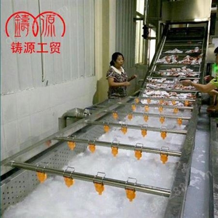铸源机械 喷淋式蔬菜清洗流水线 连续式高压喷淋气泡清洗 生产厂家