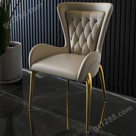 鼎富金属DF559不锈钢餐椅 时尚样板间休闲椅 酒店会议椅靠背