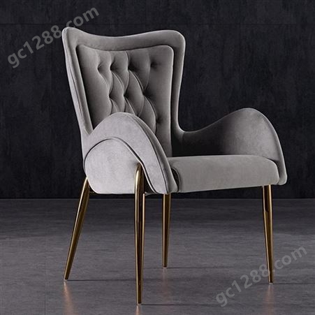 鼎富金属DF559不锈钢餐椅 时尚样板间休闲椅 酒店会议椅靠背