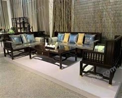 新中式沙发椅 新中式客厅沙发 新中式家客厅黑檀沙发