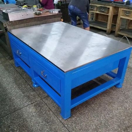 创优钢板模具返修台耐敲打，加厚方钢桌架钳工fit模桌，拆模工作台