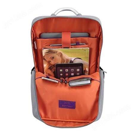 双肩背包电脑包厂家加工定制LOGO商务简约14寸礼品背包