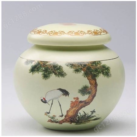简单时尚家用陶瓷茶叶罐 大号陶瓷储物罐白茶普洱茶罐