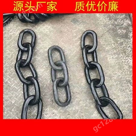 登山道栏护栏铁链 16防护围栏链条 黑漆圆环链规格