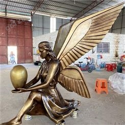 天使人物雕塑 中山玻璃钢人物雕塑厂家 楼盘欧式人物雕像