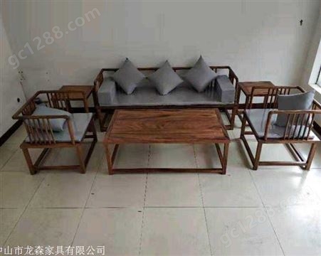 四川 新中式客厅沙发效果图 南美胡桃木的价值价格 现货