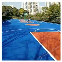 硅PU球场 丙烯酸塑胶篮球场地面施工羽毛球地胶塑胶运动地板