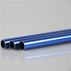 喷涂氧化蓝色铝管 彩色防锈铝合金圆管 感钊工业铝材开模定制