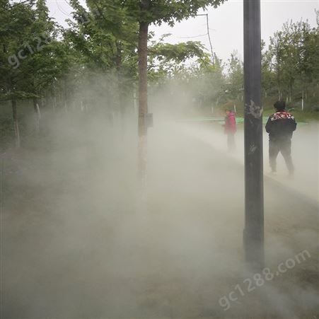 西安园林景观雾化器 造景用高压喷雾设备 景观造雾公司