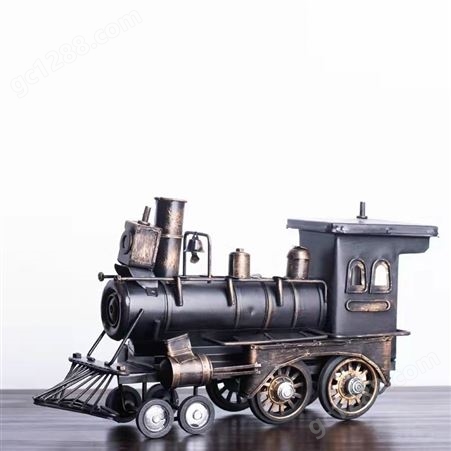 创意铁艺模型定制复古火车头模型