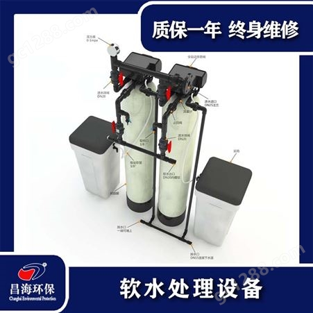 陕西榆林软化水设备 全自动工业软水器 锅炉空调水处理装置