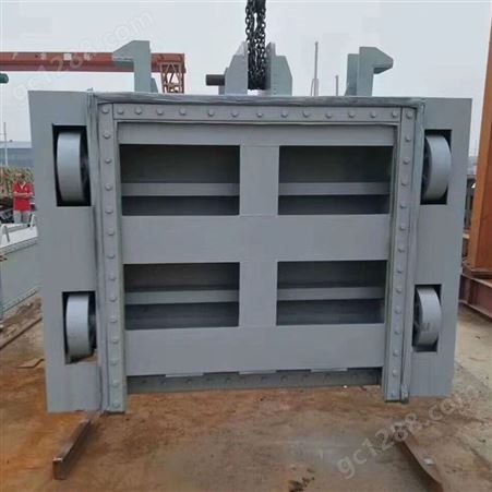 生产电动铸铁闸门渠道不锈钢手动插板定滑轮钢制闸门