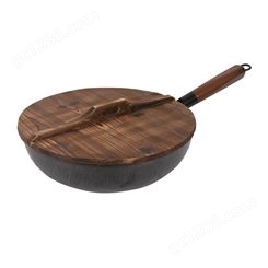 章丘铁锅传统老式铁锅 家用无涂层不粘锅 打纯铁锅定制