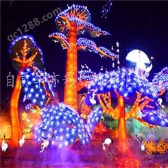 厂家中秋节节日大型户外灯会动物人物造型花灯创意卡通花灯策划新密灯光节