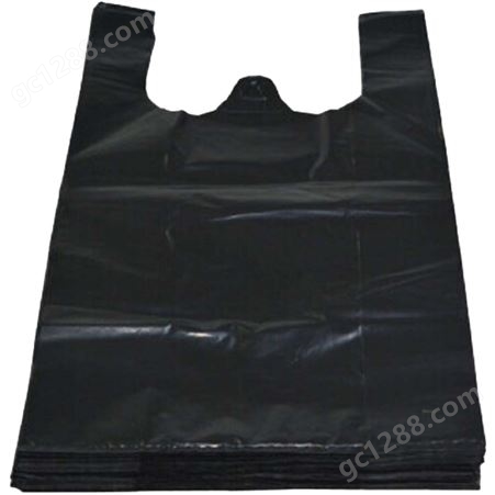 黑色塑料袋 方便袋480*780mm 手提背心式 酒店环卫家用厨房塑料袋 100个/捆