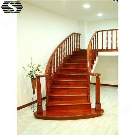 专业设计制作各种现代欧式中式风格室内旋转楼梯 森雕木业柚木楼梯 办公室楼梯