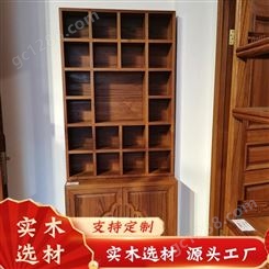 客厅文件展示柜 森雕卧室书架隔断柜 实木储物收藏柜
