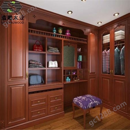 实木衣柜新中式多门衣柜实木衣橱森雕卧室加顶衣柜储物衣柜