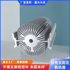 新思特东莞厂家太阳花散热器 工业铝型材 铝合金家电散热器cnc深加工开模