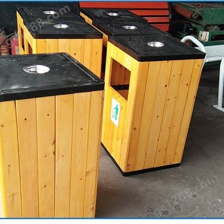 重庆户外垃圾桶果皮箱 钢木公园小区分类垃圾箱环卫垃圾桶厂家