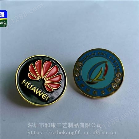 供应公司logo定制的胸针用的铜质金属制作深圳工厂