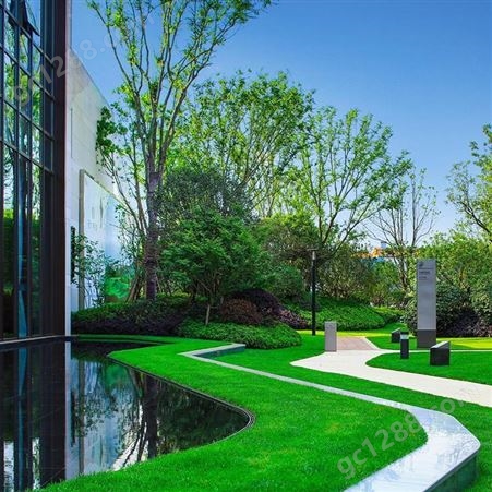 绿化植物-别墅园林绿化-景观图路边绿化工程 润泽蔚来
