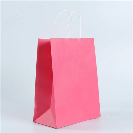 四川服装纸袋 成都购物纸袋 江城印务手提纯色简约 方底牛皮外卖袋可印LOGO