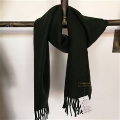 围巾规格厚度 墨绿色围巾 陆款围巾可定制