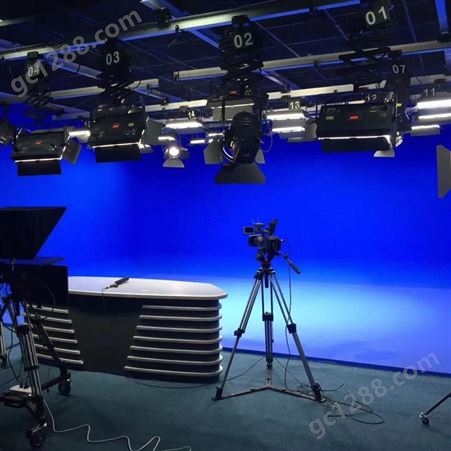 虚拟演播室 真三维4K高清虚拟演播室搭建 蓝箱灯光搭建主机