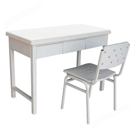 制式营具办公桌钢制学习桌三抽学习桌椅组合电脑桌两抽学习桌