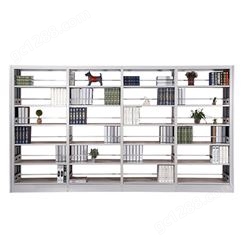 图书馆双面书架 广西钢制书架厂家 定制双面书架