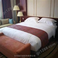 北京酒店床上用品定做 鑫艺诚酒店纯棉贡缎床上用品