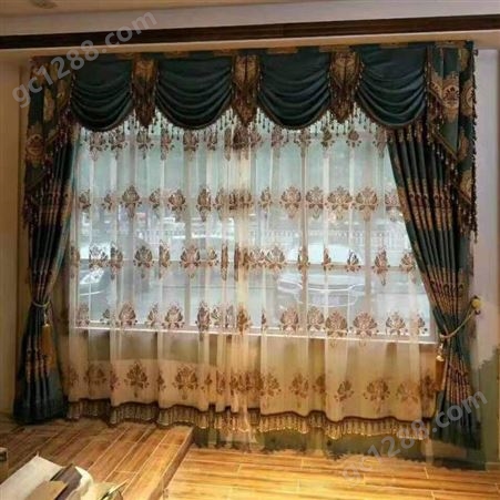 北京酒店亚麻窗帘进口雪尼尔绒布窗帘亚光全遮光仿真丝窗帘定做