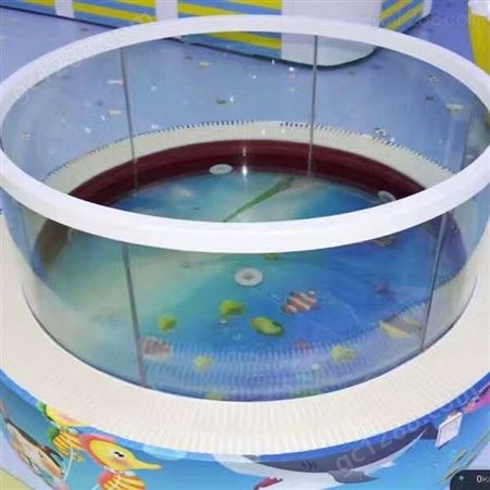 宝宝游泳馆设备 儿童游泳池 全透明钢化玻璃池 圆形